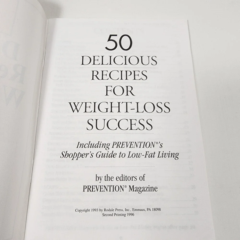 VINTAGE Prevention's 50 Delicious Recipes for Weight-Loss Success‎ Cookbook